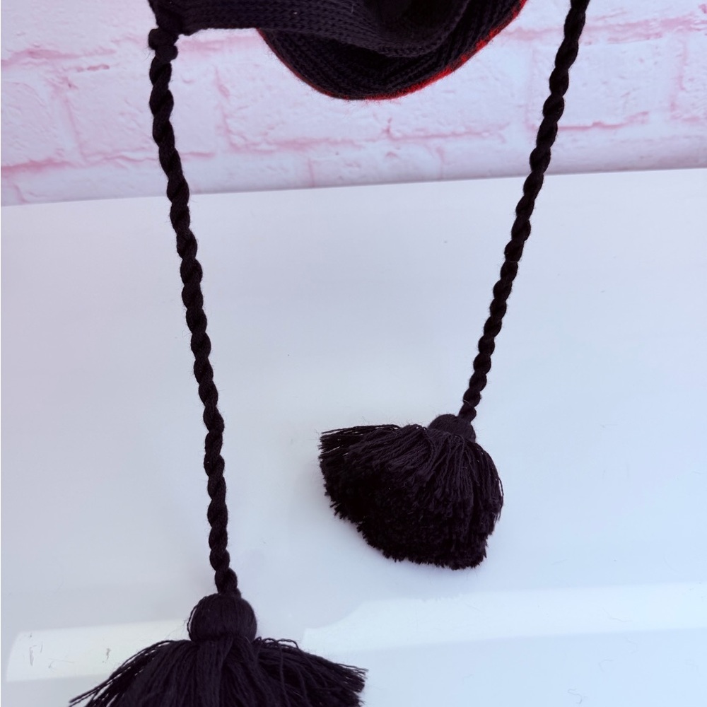 Gucci Red Tartan Plaid Pom-Pom Earflap Cap Baseball Hat - Picture 7 of 12